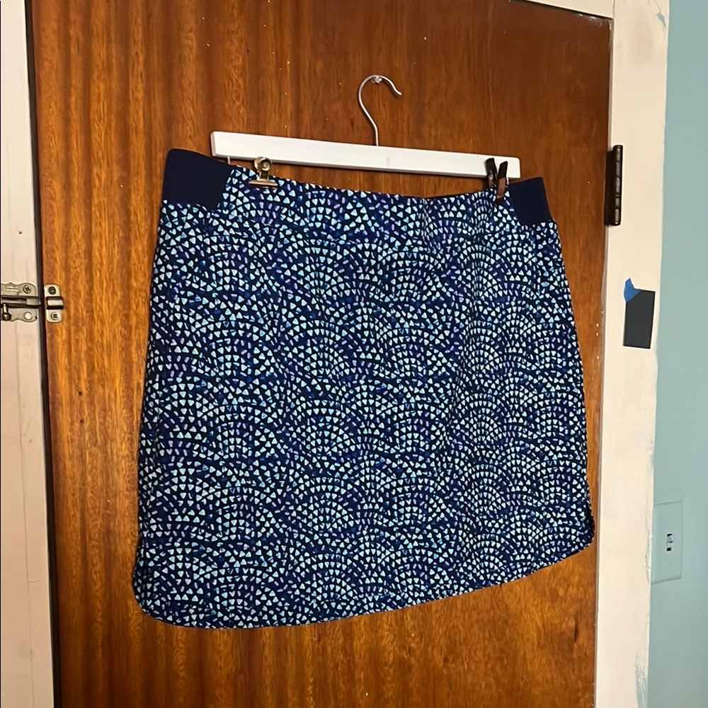 Stylish Blue Patterned Skirt